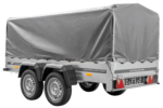 REMORQUE DOUBLE ESSIEUX UNITRAILER 264/2 KIPP AVEC ROUE JOCKEY, ARCEAU ET bâche GRISE – Image 6