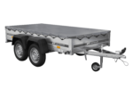 REMORQUE UNITRAILER 264/2 KIPP AVEC ROUE JOCKEY, TIGE DE SUPPORT DE BÂCHE ET BÂCHE PLATE GRISE – Image 3
