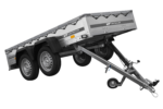 REMORQUE UNITRAILER 264/2 KIPP AVEC ROUE JOCKEY, TIGE DE SUPPORT DE BÂCHE ET BÂCHE PLATE GRISE