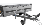 REMORQUE UNITRAILER 264/2 KIPP AVEC ROUE JOCKEY, TIGE DE SUPPORT DE BÂCHE ET BÂCHE PLATE GRISE – Image 5