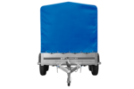 Remorque à deux essieux 264x125 UNITRAILER GARDEN 264/2 KIPP avec châssis H-1100 et bâche bleue – Image 6