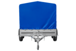 Remorque à deux essieux 264x150 UNITRAILER GARDEN 265/2 KIPP avec châssis H-1100 et bâche bleue – Image 4