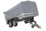 Remorque à deux essieux 264x150 UNITRAILER GARDEN 265/2 KIPP avec châssis H-800 et bâche grise