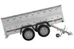 Remorque à deux essieux 264x150 UNITRAILER GARDEN 265/2 KIPP avec ridelles BIS, châssis H-0 et bâche grise – Image 5