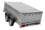 Remorque à deux essieux 264x150 UNITRAILER GARDEN 265/2 KIPP avec ridelles BIS, châssis H-0 et bâche grise – Image 6