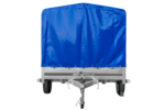 Remorque à essieu 264x150 UNITRAILER GARDEN 265 KIPP avec arceau H-1100 et bâche bleue – Image 4