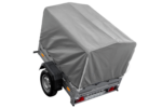 Remorque à un essieu 150x106 UNITRAILER GARDEN 150 KIPP avec châssis H-800 et bâche grise – Image 6