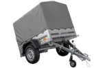 Remorque à un essieu 150x106 UNITRAILER GARDEN 150 KIPP avec châssis H-800 et bâche grise