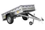 Remorque à un essieu 200x106 UNITRAILER GARDEN 200 KIPP avec châssis H-0 et bâche grise