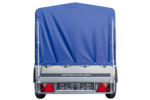 Remorque à un essieu 200x106 UNITRAILER GARDEN 200 KIPP avec châssis H-800 et bâche bleue – Image 3
