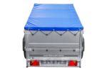 Remorque à un essieu 200x106 UNITRAILER GARDEN 200 KIPP avec côtés BIS et bâche bleue – Image 4