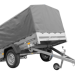 Remorque à un essieu 200x125 UNITRAILER GARDEN 201 KIPP avec châssis H-800 et bâche grise