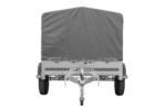 Remorque à un essieu 200x125 UNITRAILER GARDEN 201 KIPP avec châssis H-800 et bâche grise – Image 3
