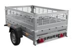 Remorque à un essieu 200x125 UNITRAILER GARDEN 201 KIPP avec côtés en filet – Image 6