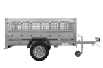 Remorque à un essieu 200x125 UNITRAILER GARDEN 201 KIPP avec côtés en filet – Image 3