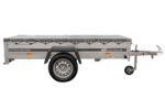 Remorque à un essieu 230x125 UNITRAILER GARDEN 230 KIPP avec châssis H-0 et bâche grise – Image 4