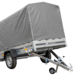 Remorque à un essieu 230x125 UNITRAILER GARDEN 230 KIPP avec châssis H-1100 et bâche grise