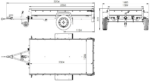 Remorque à un essieu 230x125 UNITRAILER GARDEN 230 KIPP avec châssis H-800 et bâche grise – Image 2