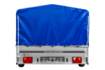 Remorque à un essieu 264x150 UNITRAILER GARDEN 265 KIPP avec arceau H-800 et bâche bleue – Image 3