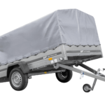 Remorque à un essieu 264x150 UNITRAILER GARDEN 265 KIPP avec arceau H-800 et bâche grise
