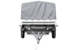 Remorque à un essieu 264x150 UNITRAILER GARDEN 265 KIPP avec arceau H-800 et bâche grise – Image 4