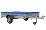 Remorque à un essieu 264x150 UNITRAILER GARDEN 265 KIPP avec châssis H-0 et bâche bleue – Image 3
