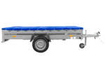 Remorque à un essieu 264x150 UNITRAILER GARDEN 265 KIPP avec châssis H-0 et bâche bleue – Image 4