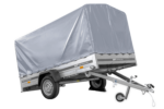 Remorque à un essieu  264x150 UNITRAILER GARDEN 265 KIPP avec châssis H-1100 et bâche grise