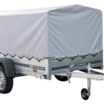 Remorque à un essieu sur ressorts 230x125 UNITRAILER GARDEN 230/R KIPP avec châssis H-800 et bâche grise