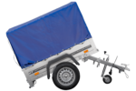 Remorque légère 150x106 UNITRAILER GARDEN 150 KIPP avec châssis H-800 et bâche bleue – Image 4