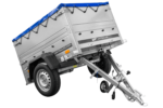 Remorque légère 150x106 UNITRAILER GARDEN 150 KIPP avec côtés BIS et bâche bleue