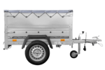 Remorque légère 150x106 UNITRAILER GARDEN 150 KIPP avec côtés BIS et bâche grise – Image 3