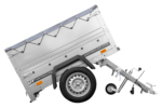 Remorque légère 150x106 UNITRAILER GARDEN 150 KIPP avec côtés BIS et bâche grise – Image 4