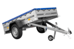Remorque légère 200x106 UNITRAILER GARDEN 200 KIPP avec châssis H-0 et bâche bleue