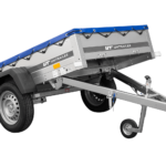 Remorque légère 200x106 UNITRAILER GARDEN 200 KIPP avec châssis H-0 et bâche bleue