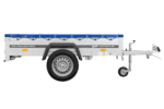 Remorque légère 200x106 UNITRAILER GARDEN 200 KIPP avec châssis H-0 et bâche bleue – Image 4
