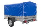 Remorque légère 200x125 UNITRAILER GARDEN 201 KIPP avec châssis H-800 et bâche bleue – Image 3