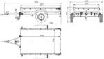 Remorque légère 200x125 UNITRAILER GARDEN 201 KIPP avec châssis H-800 et bâche bleue – Image 2