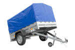 Remorque légère 200x125 UNITRAILER GARDEN 201 KIPP avec châssis H-800 et bâche bleue