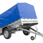 Remorque légère 200x125 UNITRAILER GARDEN 201 KIPP avec châssis H-800 et bâche bleue