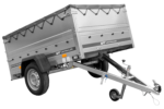 Remorque légère 200x125 UNITRAILER GARDEN 201 KIPP avec côtés BIS, châssis H-0 et bâche grise