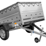 Remorque légère 200x125 UNITRAILER GARDEN 201 KIPP avec côtés BIS et bâche grise