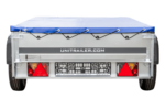 Remorque légère 230x125 UNITRAILER GARDEN 230 KIPP avec châssis H-0 et bâche bleue – Image 4