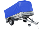 Remorque légère 230x125 UNITRAILER GARDEN 230 KIPP avec châssis H-800 et bâche bleue