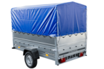 Remorque légère 230x125 UNITRAILER GARDEN 230 KIPP avec côtés BIS, châssis H-800 et bâche bleue – Image 3