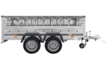 Remorque légère UNITRAILER GARDEN 265/2 KIPP 264x150 avec côtés en filet, châssis H-0 et bâche grise – Image 5