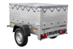 Remorque porte-voitures 150x106 UNITRAILER GARDEN 150 KIPP avec ridelles BIS, châssis H-0 et bâche grise – Image 4