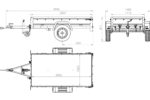 Remorque porte-voitures 200x106 UNITRAILER GARDEN 200 KIPP avec châssis H-800 et bâche grise – Image 2