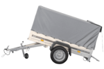 Remorque porte-voitures 200x106 UNITRAILER GARDEN 200 KIPP avec châssis H-800 et bâche grise – Image 3