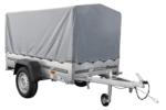 Remorque porte-voitures 200x106 UNITRAILER GARDEN 200 KIPP avec châssis H-800 et bâche grise